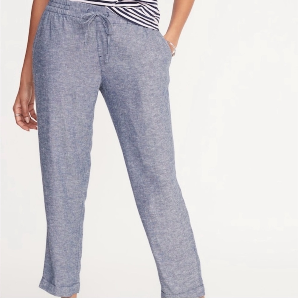 Old Navy Blue Joggers with Relaxed Fit and Elastic Waistband